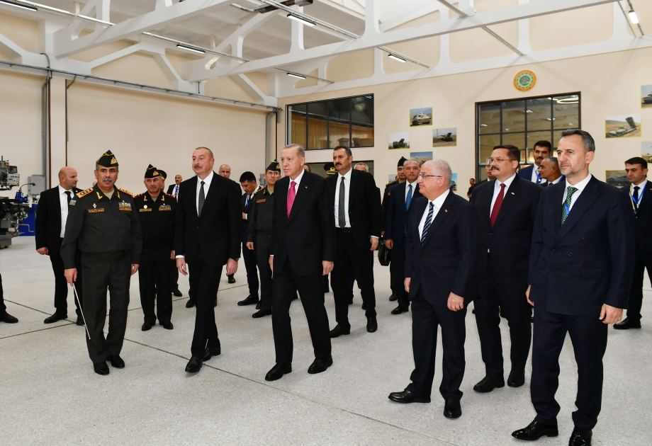 Президент Ильхам Алиев и Президент Реджеп Тайип Эрдоган приняли участие в открытии Нахчыванского восстановительно-промышленного военного комплекса (ФОТО)