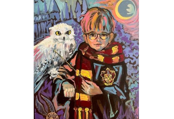 "Тариэль - маленький Гарри Поттер" – картина Нигяр Нариманбековой будет представлена в престижном арт-проекте во Франции
