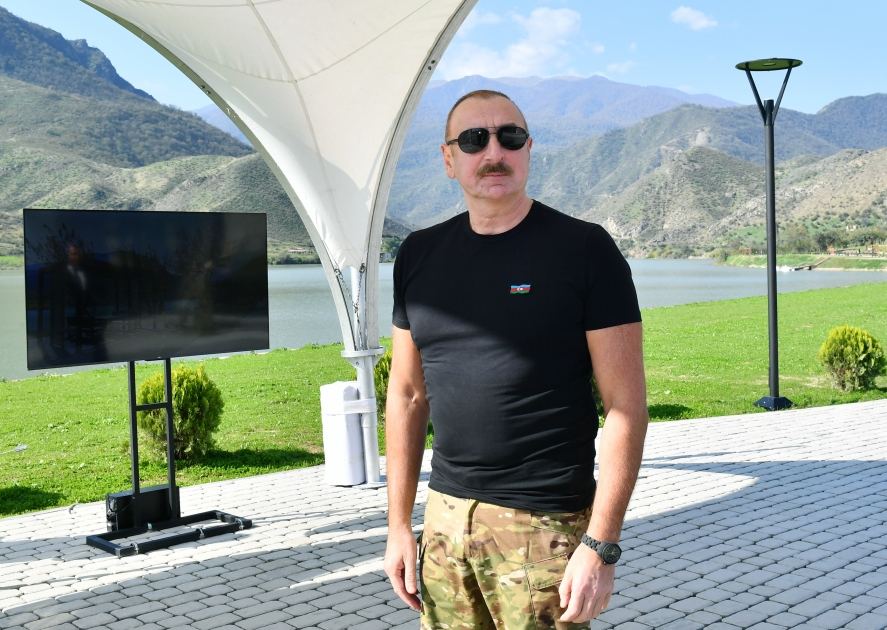 Президент Ильхам Алиев принял участие в открытии парка отдыха в поселке Суговушан (ФОТО/ВИДЕО)