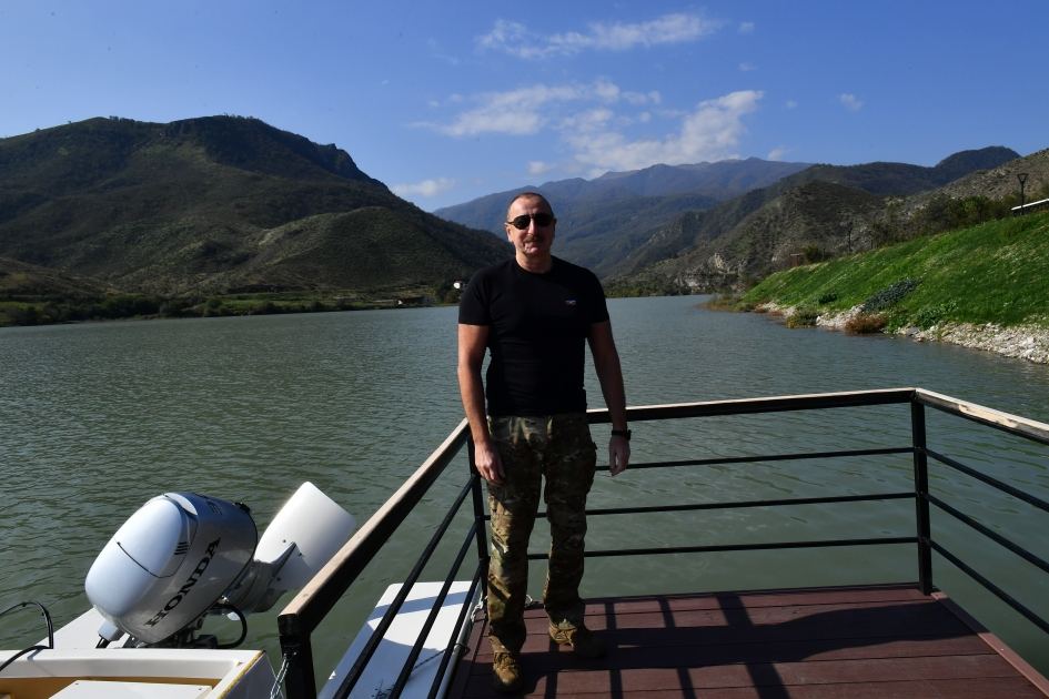 Президент Ильхам Алиев принял участие в открытии парка отдыха в поселке Суговушан (ФОТО/ВИДЕО)