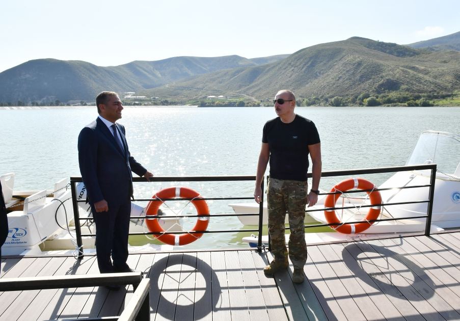 Президент Ильхам Алиев принял участие в открытии парка отдыха в поселке Суговушан (ФОТО/ВИДЕО)