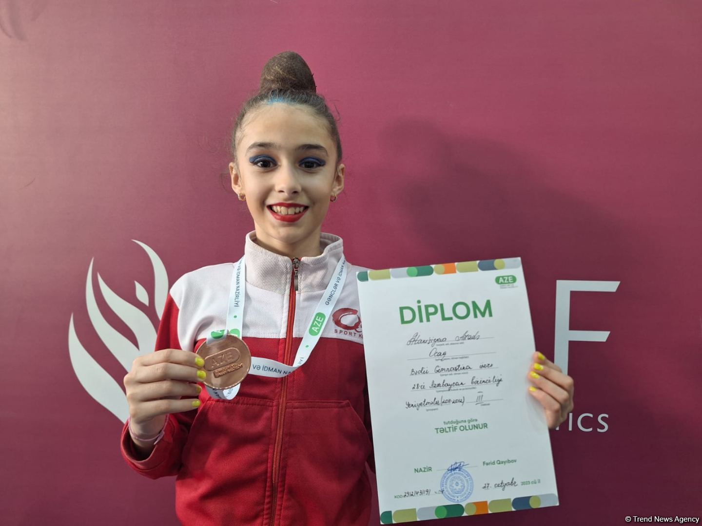 Губа встретила нас радушно и гостеприимно – бронзовая призерка Первенства Азербайджана по художественной гимнастике