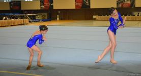 Стартовал заключительный день соревнований чемпионатов Азербайджана и первенств Баку по аэробной и акробатической гимнастике (ФОТО)