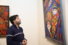 В Баку открылась выставка работ выдающегося художника, 95-летнего Тофига Агабабаева "Диалог со временем" (ФОТО)