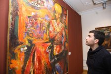 В Баку открылась выставка работ выдающегося художника, 95-летнего Тофига Агабабаева "Диалог со временем" (ФОТО)