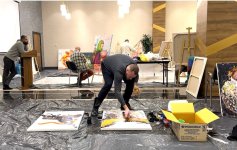 В Шабране прошел недельный симпозиум художников "По следам наследия" (ФОТО)