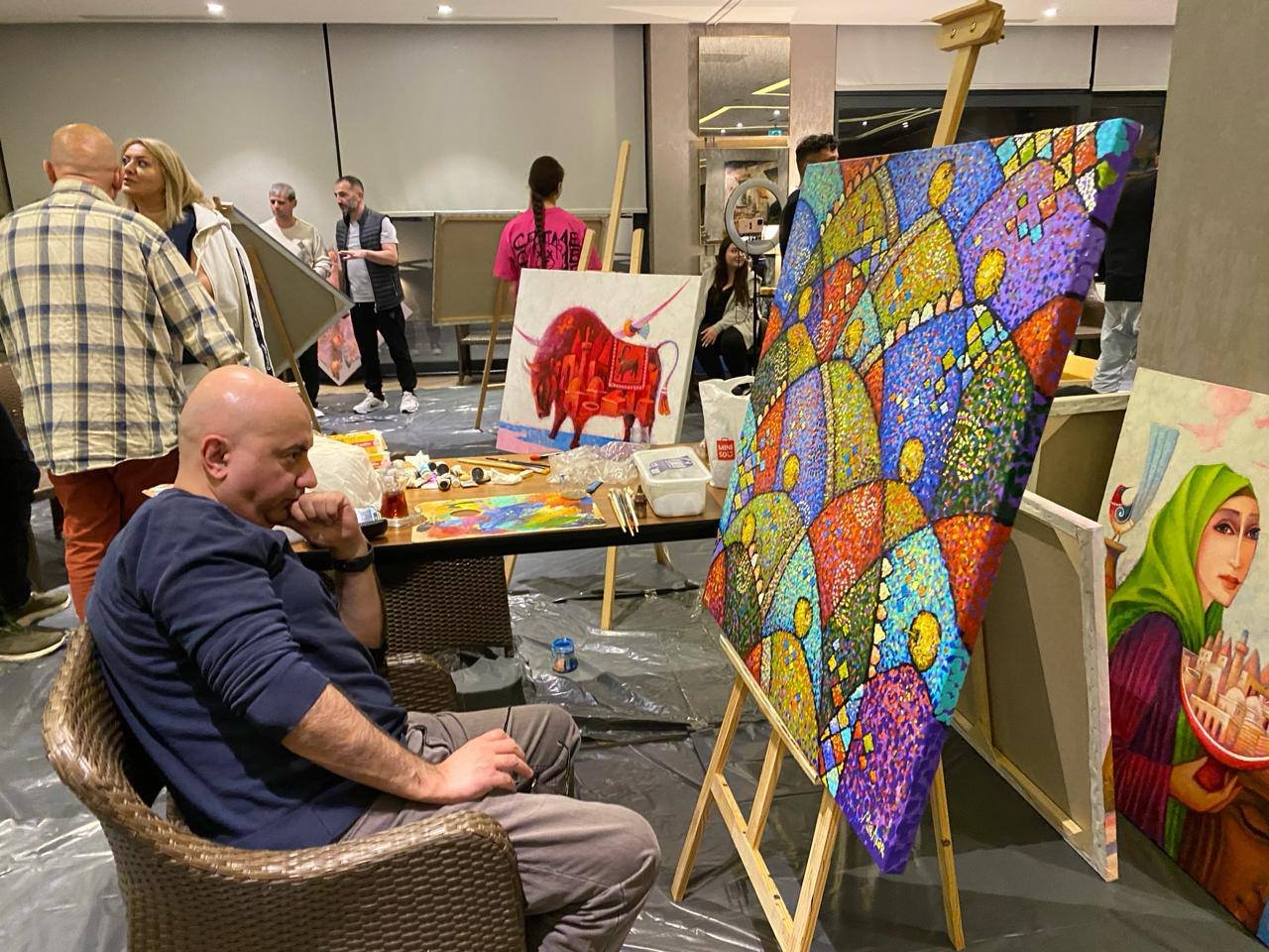 В Шабране прошел недельный симпозиум художников "По следам наследия" (ФОТО)