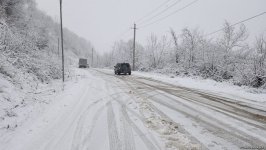 В Шуше выпал снег (ФОТО/ВИДЕО)