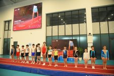 В Баку проходят соревнования чемпионата Азербайджана по прыжкам на акробатической дорожке (ФОТО)