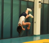 В Баку проходят соревнования чемпионата Азербайджана по прыжкам на акробатической дорожке (ФОТО)
