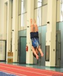 В Баку проходят соревнования чемпионата Азербайджана по прыжкам на акробатической дорожке (ФОТО)