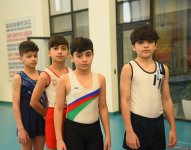 В Баку проходят соревнования чемпионата Азербайджана по прыжкам на акробатической дорожке (ФОТО)
