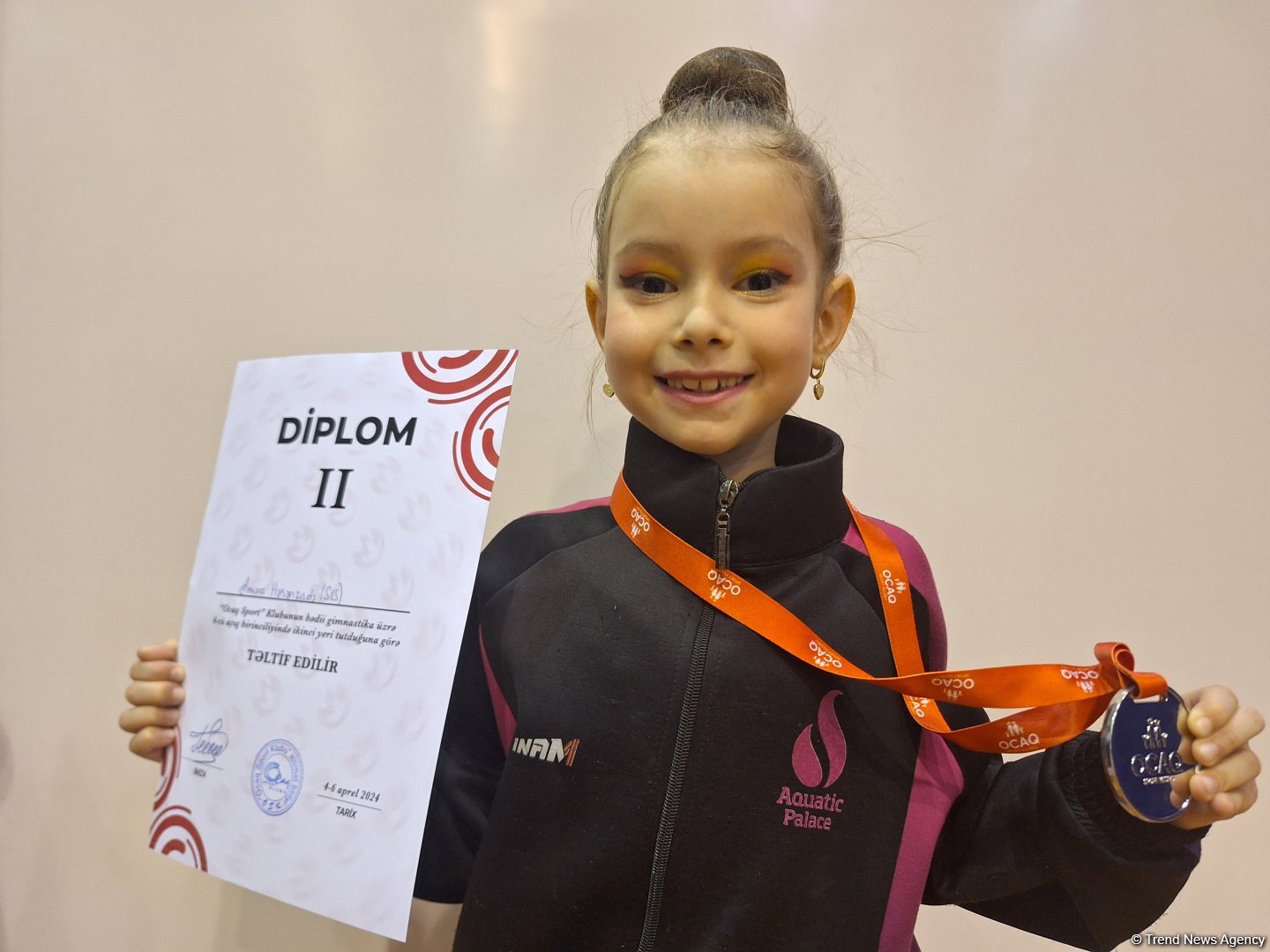 Равняюсь на Зохру Агамирову – призер первенства клуба "Оджаг Спорт" по художественной гимнастике