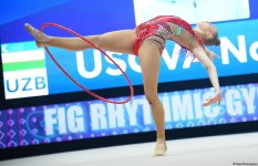 В Баку стартовал первый день соревнований Кубка мира по художественной гимнастике (ФОТО)