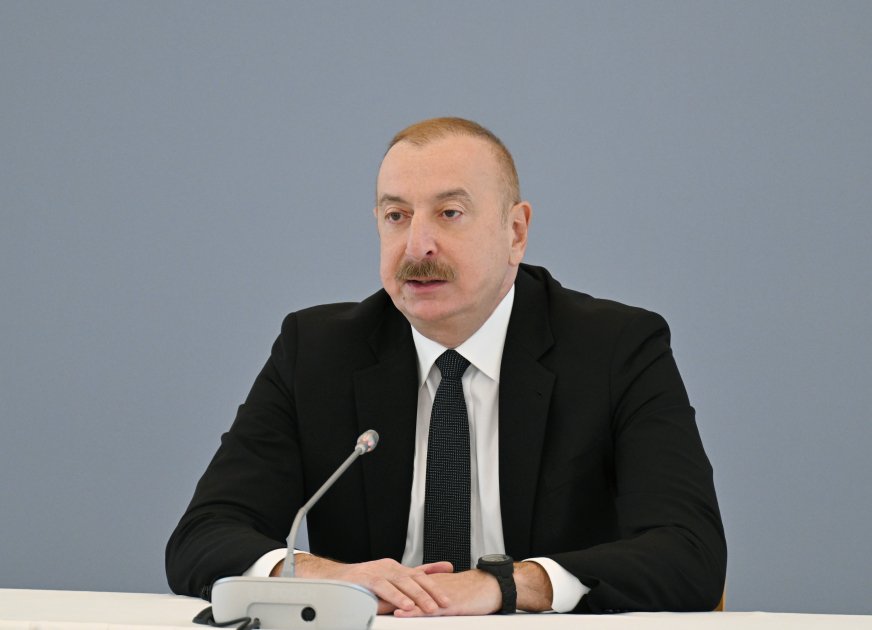 Президент Ильхам Алиев принял участие в международном форуме на тему «СОР29 и Зеленое видение для Азербайджана» (ФОТО/ВИДЕО)