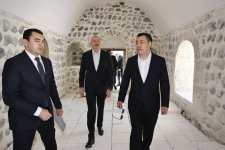 Президент Ильхам Алиев и Президент Садыр Жапаров ознакомились с работами, проводимыми во дворце Панахали хана и комплексе Имарет в Агдаме (ФОТО)