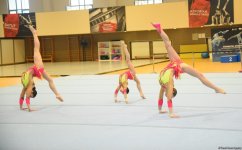 Проходит заключительный день соревнований первенства Азербайджана и чемпионата Баку по акробатической гимнастике (ФОТО)