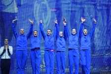 Кубок Европы в Баку: церемония награждения команд в групповых упражнениях (ФОТО)