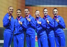 Кубок Европы в Баку: церемония награждения команд в групповых упражнениях (ФОТО)