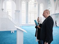 Президент Ильхам Алиев и Первая леди Мехрибан Алиева приняли участие в открытии Зангиланской мечети (ФОТО/ВИДЕО)