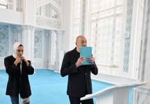 Президент Ильхам Алиев и Первая леди Мехрибан Алиева приняли участие в открытии Зангиланской мечети (ФОТО/ВИДЕО)