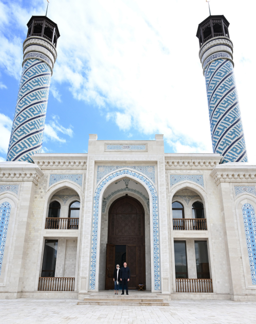 Президент Ильхам Алиев и Первая леди Мехрибан Алиева приняли участие в открытии Зангиланской мечети (ФОТО/ВИДЕО)