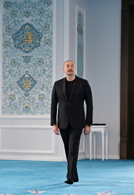 Президент Ильхам Алиев и Первая леди Мехрибан Алиева приняли участие в открытии Зангиланской мечети (ФОТО/ВИДЕО)