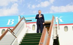 Завершился визит Президента Узбекистана в Азербайджан (ФОТО)