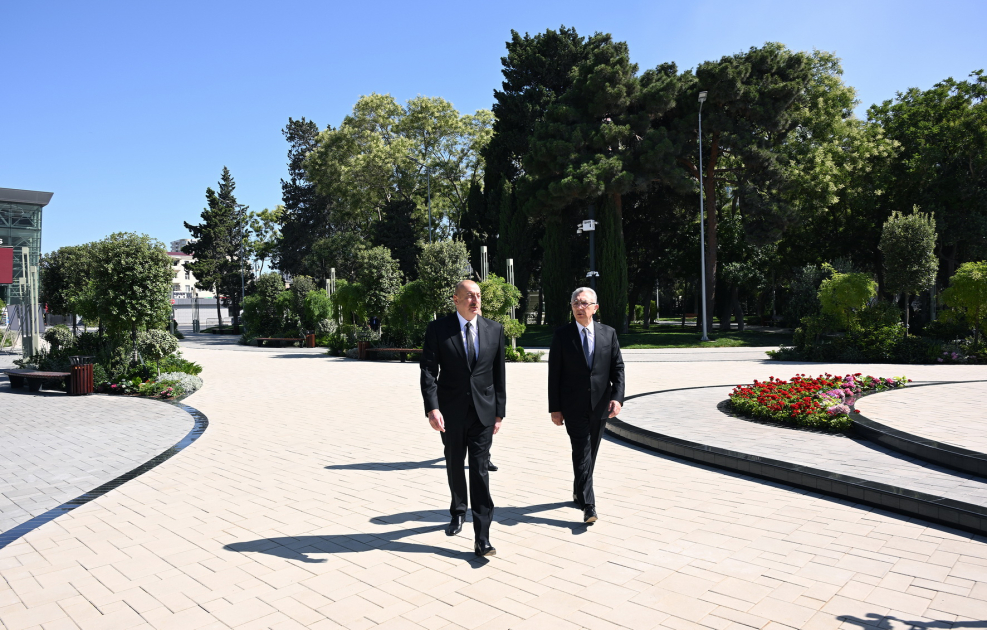 Президент Ильхам Алиев принял участие в открытии капитально реконструированного парка Нариманова в Баку (ФОТО)