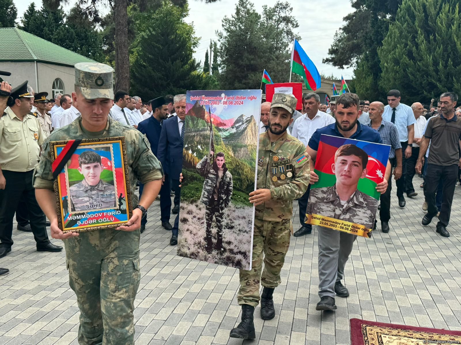 В Агдаме проходит церемония прощания с военнослужащим, пропавшим без вести в Лачине два года назад (ФОТО)