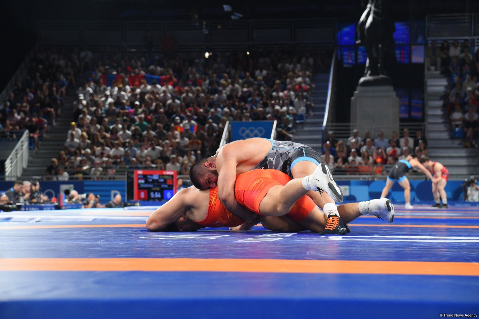 Азербайджанский борец Георгий Мешвилдишвили вышел в полуфинал на Олимпийских играх в Париже (ФОТО)