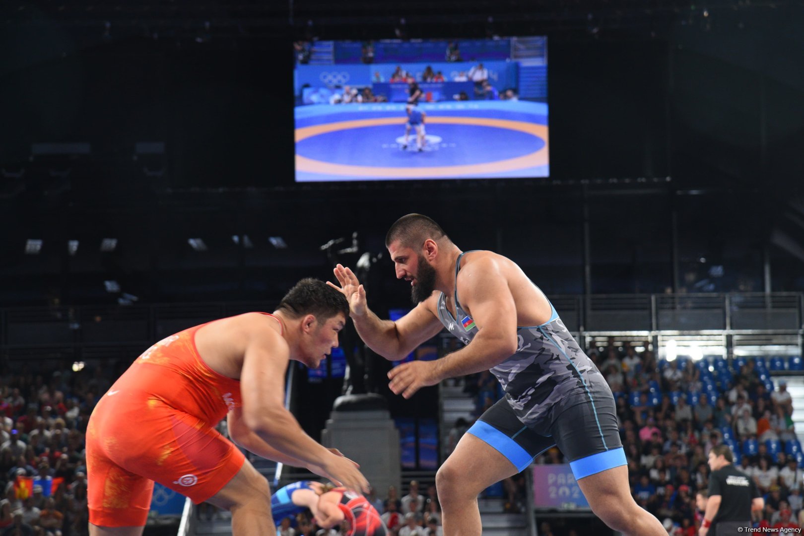 Азербайджанский борец Георгий Мешвилдишвили вышел в полуфинал на Олимпийских играх в Париже (ФОТО)