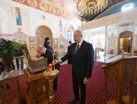Президент Ильхам Алиев и Президент Владимир Путин посетили собор Святых Жен-Мироносиц в Баку (ФОТО/ВИДЕО)