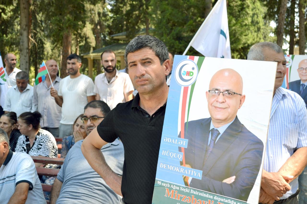 Эльчин Мирзабейли встретился с избирателями в селе Гагали и городе Агсу (ФОТО)