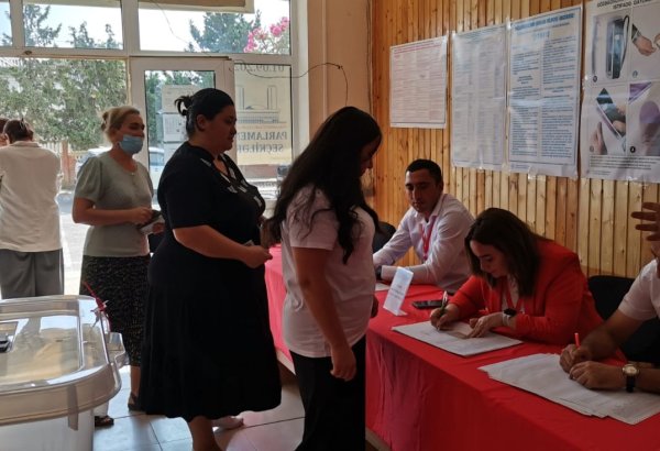 В поселке Гобу наблюдается активность избирателей (ФОТО)