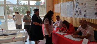 В поселке Гобу наблюдается активность избирателей (ФОТО)