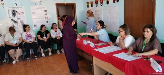 В Абшеронском районе наблюдается активность избирателей (ФОТО)