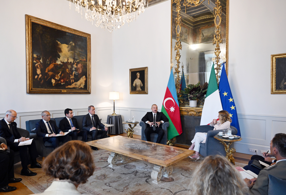 В Риме состоялась встреча Президента Азербайджана Ильхама Алиева с председателем Совета министров Италии Джорджей Мелони (ВИДЕО/ФОТО)