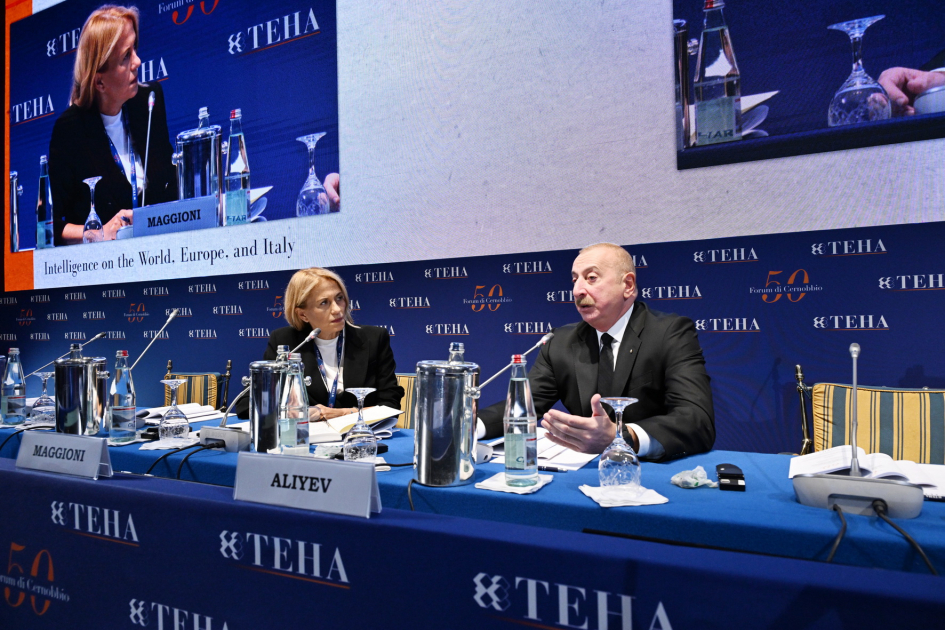 Президент Ильхам Алиев выступил на сессии «Роль Азербайджана в новых геополитических условиях» на Международном форуме Черноббио (ФОТО/ВИДЕО)