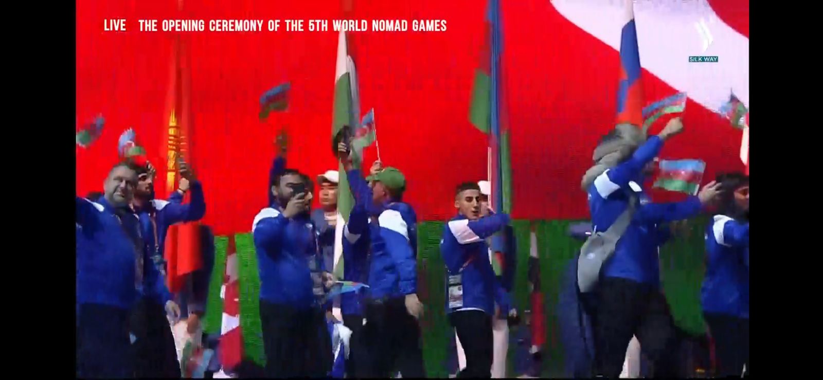 Азербайджанские спортсмены приняли участие в церемонии открытия V Всемирных игр кочевников (ФОТО)