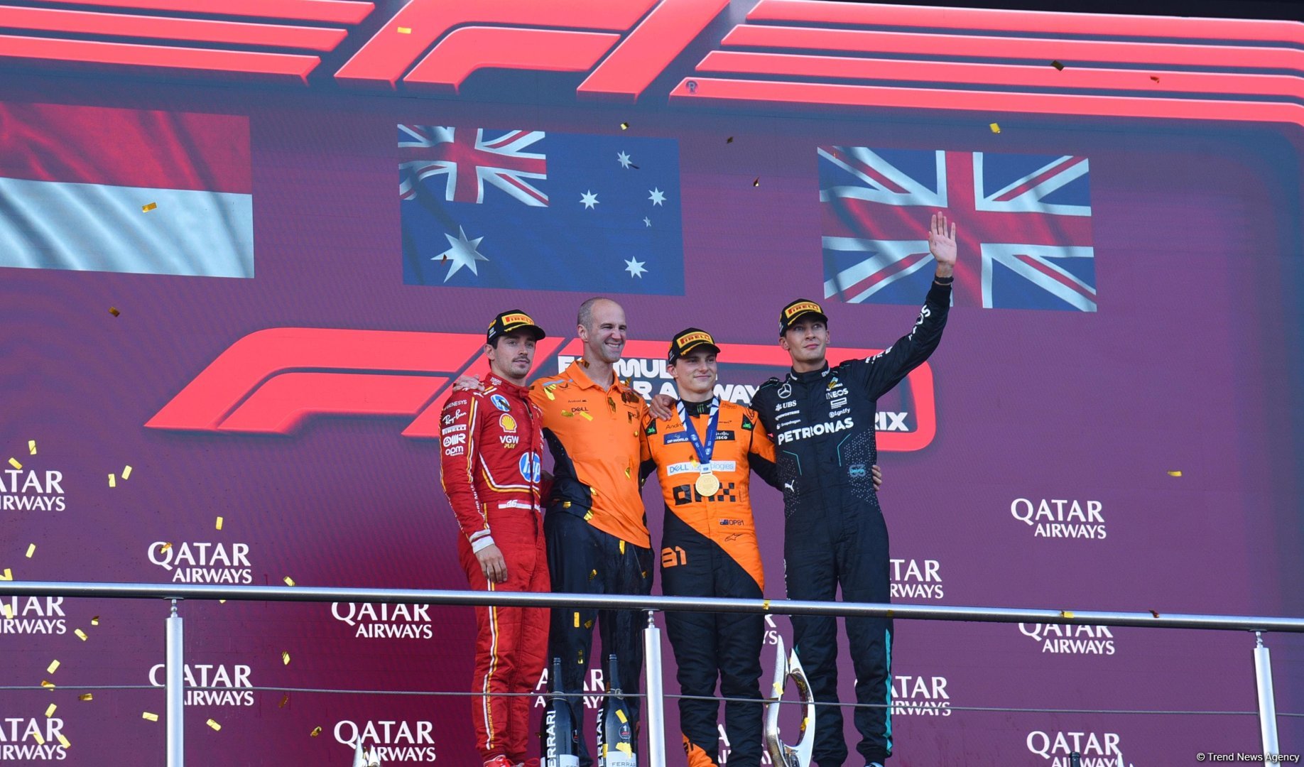 В Баку наградили победителей финальной гонки Формулы 1 (ФОТО/ВИДЕО)