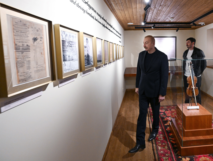 Президент Ильхам Алиев принял участие в открытии после реставрации дома-музея Узеира Гаджибейли в Шуше (ВИДЕО/ФОТО)