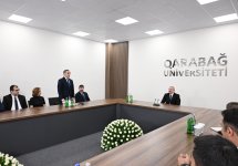 Президент Ильхам Алиев принял участие в открытии после ремонта Карабахского университета (ВИДЕО/ФОТО)