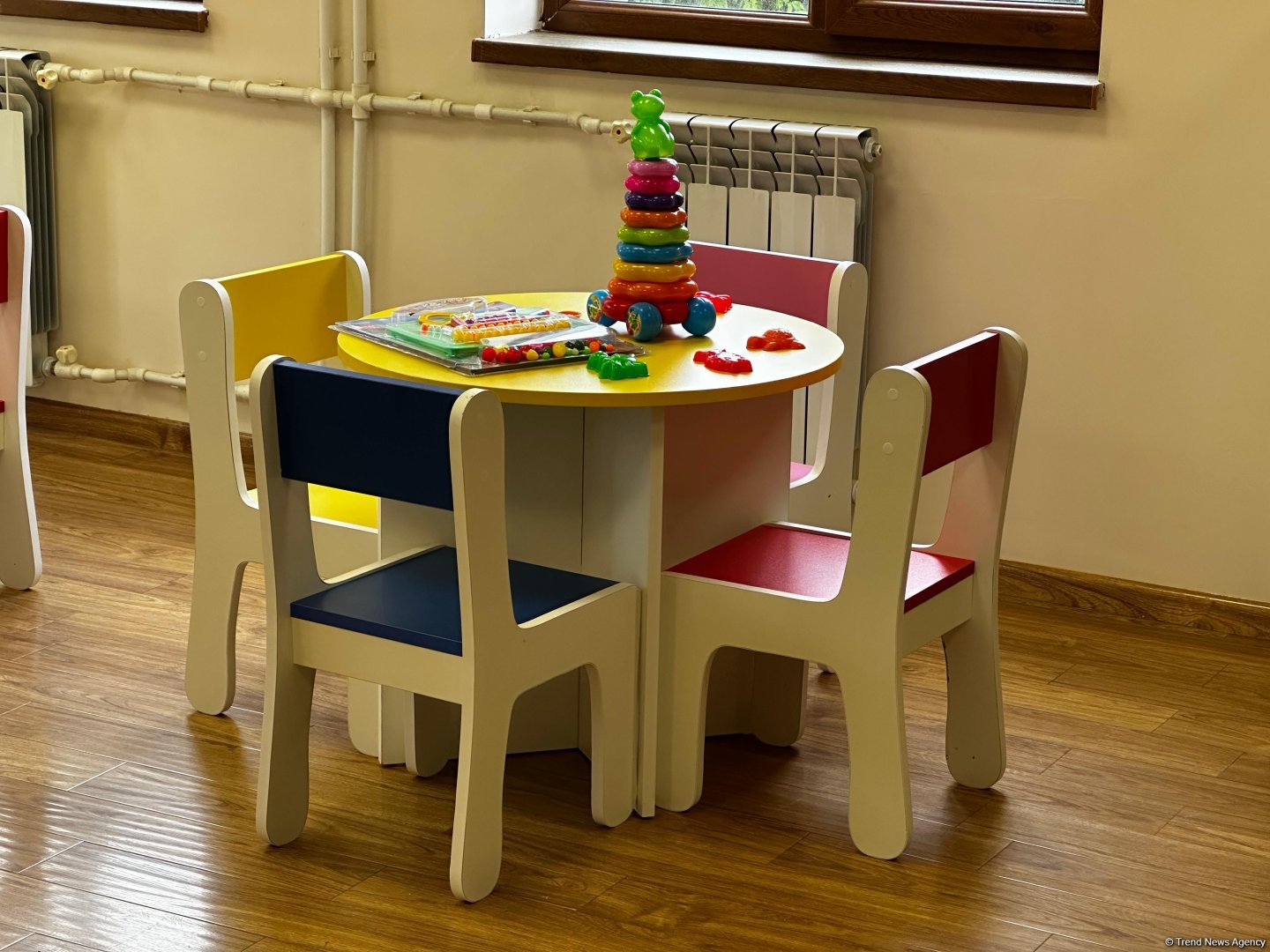 Фото- и видеокадры из открывшихся после ремонта яслей-детсада в городе Ханкенди