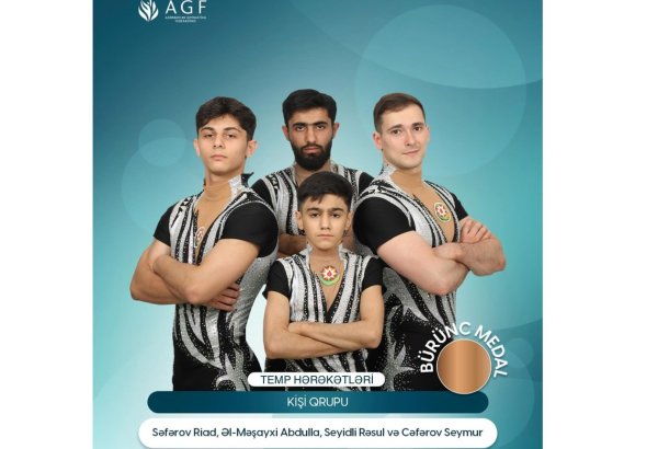 Мужская группа по акробатике принесла Азербайджану восьмую медаль на чемпионате мира