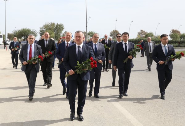 Руководство и коллектив минздрава Азербайджана посетили Парк Победы (ФОТО)