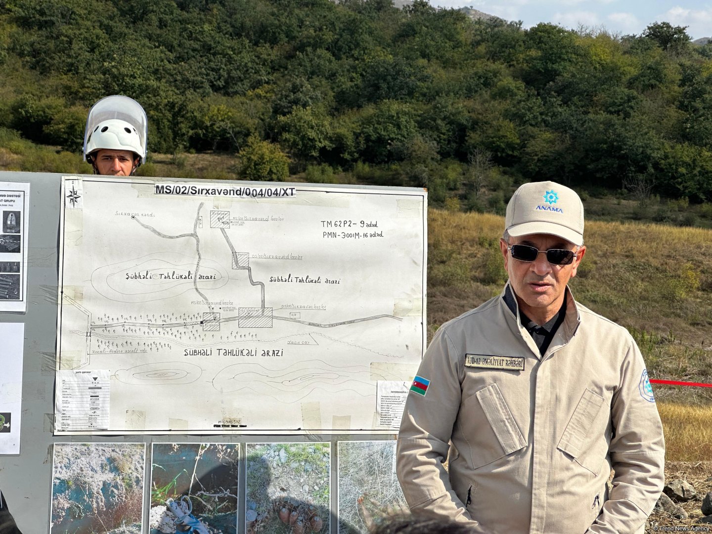 В Агдере проведен осмотр обнаруженного массового захоронения (ФОТО)