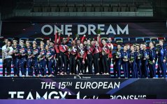 Завершились соревнования смешанных команд на чемпионате Европы по "TeamGym" в Баку
