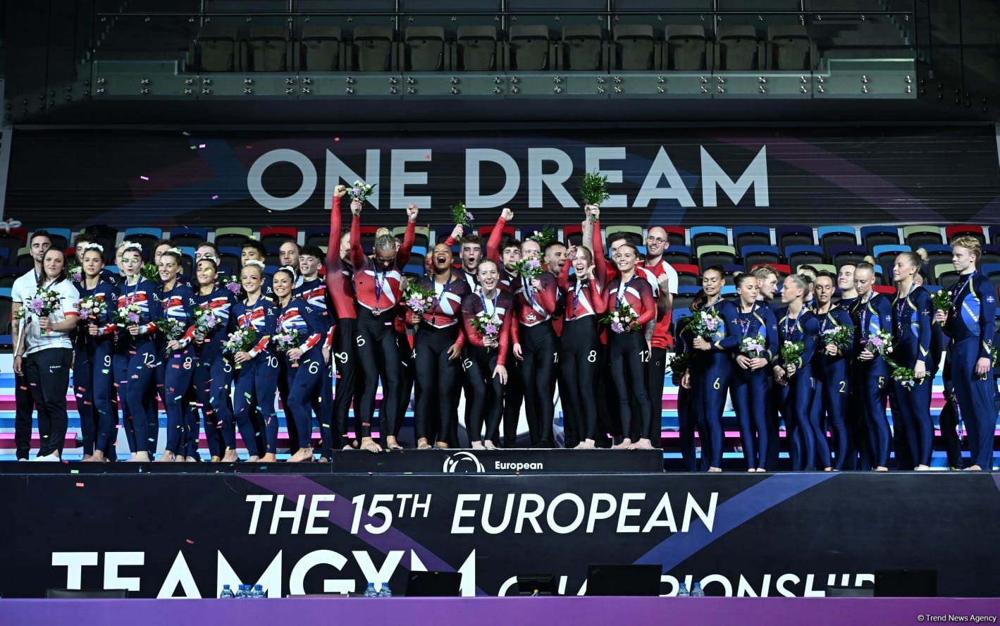 Завершились соревнования смешанных команд на чемпионате Европы по "TeamGym" в Баку