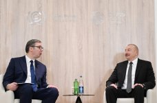 Президент Ильхам Алиев встретился с Президентом Сербии (ФОТО/ВИДЕО)